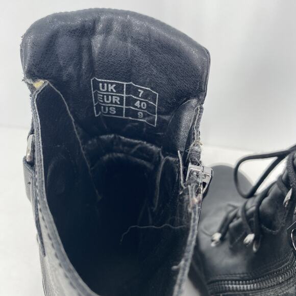 Killstar Broom Rider Black Platform High Heel Boot Women's Size 9 - Picture 3 of 10